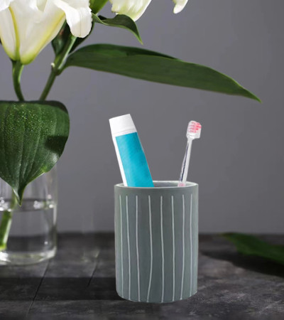ANTHRACITE TOOTHBRUSH CUP