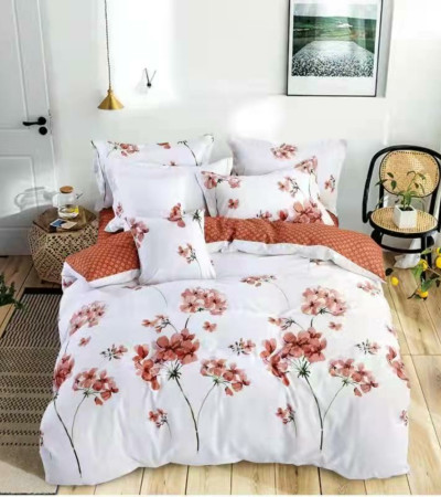 3-PIECE BED LINEN COVER WITH WILD FLOWER PATTERN