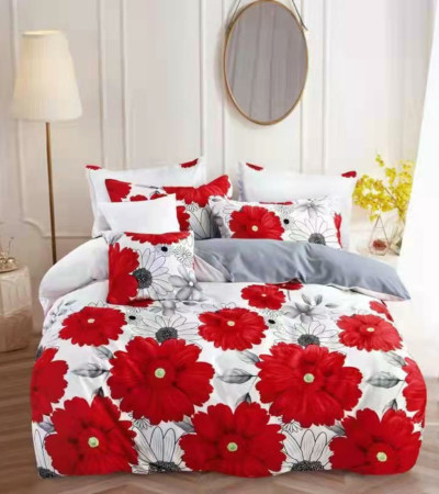 GERBERA FLORAL PATTERN 3 PIECE BED LINEN COVER