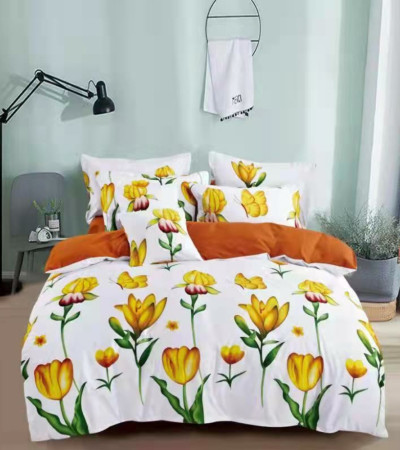 SPRING GARDEN FLORAL PATTERN 3 PIECE BED LINEN COVER