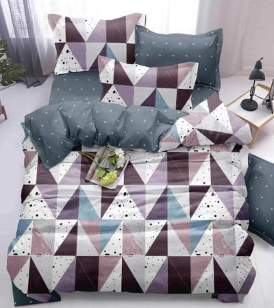 DOTTED TRIANGLES 3 PIECE DUVET COVER
