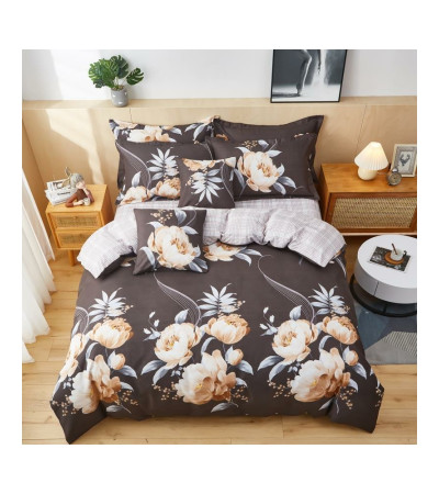 PEONY 6 PIECE FLANNEL BED COVER
