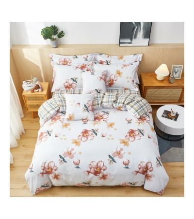 CHERRY BLOSSOM 6 PIECE FLANNEL BED COVER