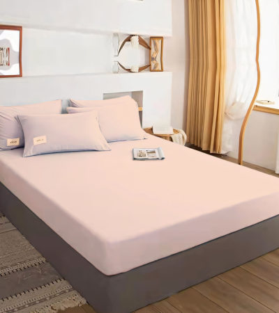 SOLID PALE PINK RUBBER SHEET 100x200 cm