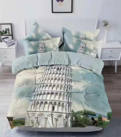 LEANING TOWER OF PISA THEME 7 PIECE BED COVER