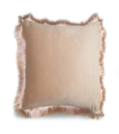 POWDER PINK EDGED DECORATIVE PILLOW COVER