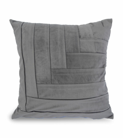 GRAY COLOR PILLOW COVER - PATTERN IN OWN MATERIAL