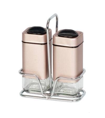 ROSE GOLD CHROME SPICE RACK - 2 PIECES