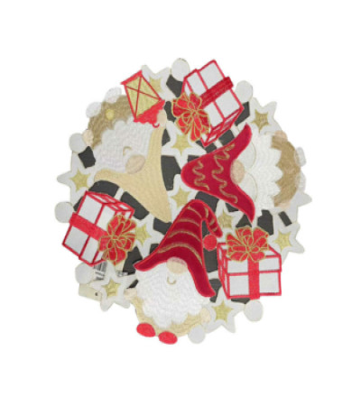 GINGERBREAD PATTERN CHRISTMAS ROUND PLATE PLATE