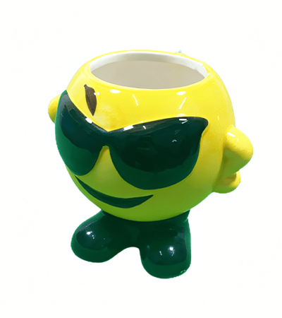 3D porcelain Emoji with Sunglasses mug