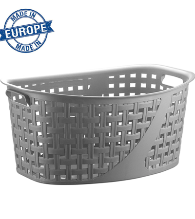 Laundry basket Plastic Grey 25L