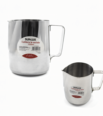 Stainless steel mug with handle mug for milk or cappuccino with mouth Milk spout 1000 ML