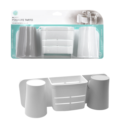 Toothbrush holder White 2 cups