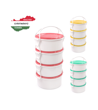 Plastic Food Barrel 4 pieces for two 1.5L