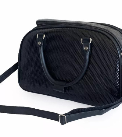 Lacquer large travel bag set in obsidian black color