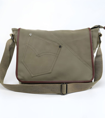 Brown Multi Pocket Side Bag