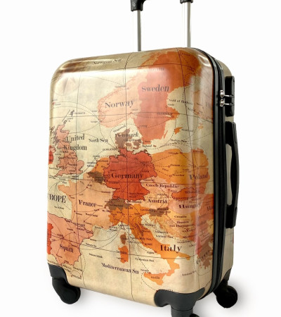 Térkép Mintás IATA Bőrönd