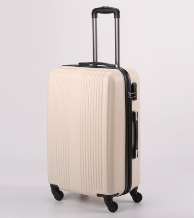 Straight Hard Walled Suitcase Beige