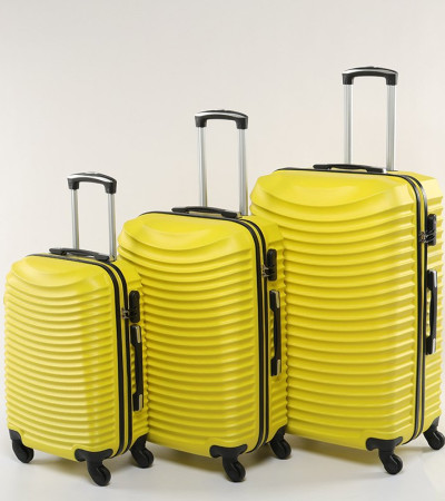 Roncato Hullám mintás bőrönd sárga