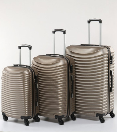 Roncato Wave patterned suitcase champagne