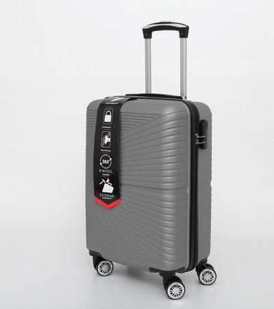 Falcon Ezüst Szürke Bőrönd 4 Kerekű