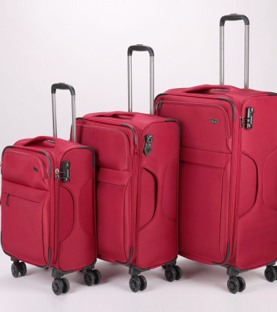 Hachi Bőrönd Piros Bővíthető