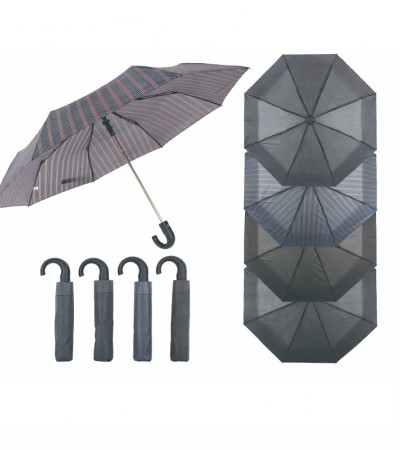 Fashion Umbrella Elegant Simple Long Handle Umbrella Versatile Stripes Printing
