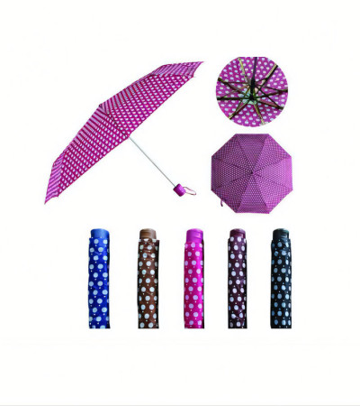 Polka Dot Folding Umbrella Multicolour