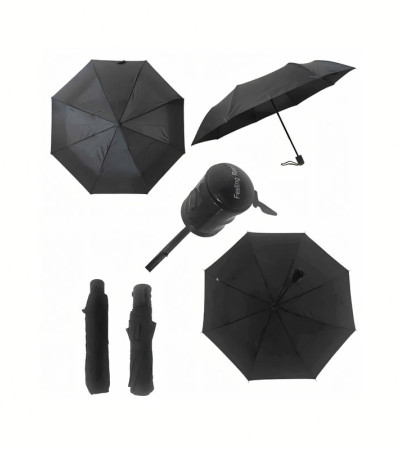 Auto Umbrella Black Coating Protection Strong Frame Folding Full-automatic Umbrella