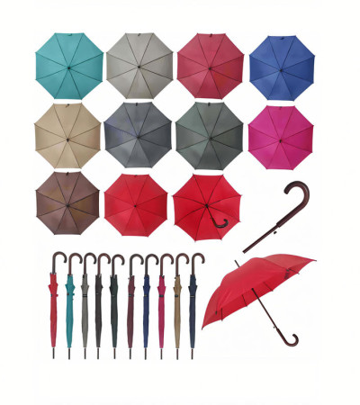 Esernyő Automatikus nyitás Szélálló esernyő Klasszikus fa fogantyú