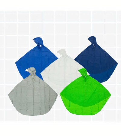 Adult Raincoat Poncho hooded design Multicolor