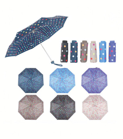 Pöttyös összecsukható esernyő többszínű