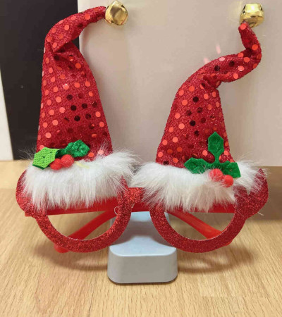 CHRISTMAS GIFT SANTA HAT GLASSES