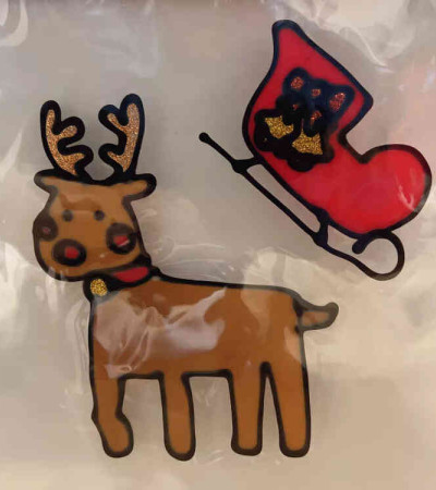 CHRISTMAS GIFT CHRISTMAS DEER STICKERS